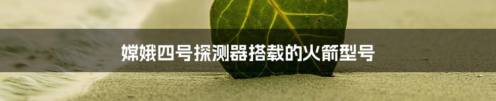 嫦娥四号探测器搭载的火箭型号