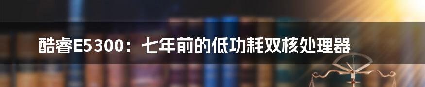 酷睿E5300：七年前的低功耗双核处理器