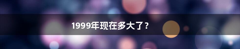 1999年现在多大了？