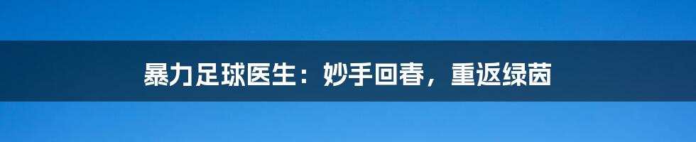 暴力足球医生：妙手回春，重返绿茵