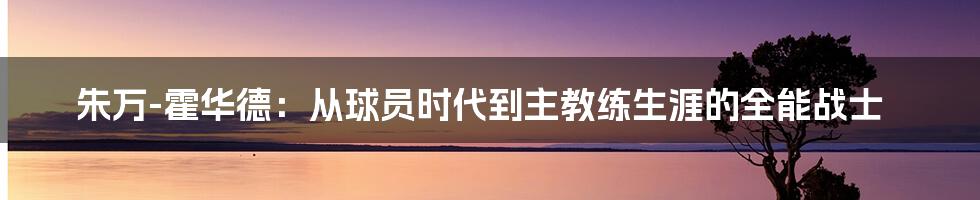 朱万-霍华德：从球员时代到主教练生涯的全能战士