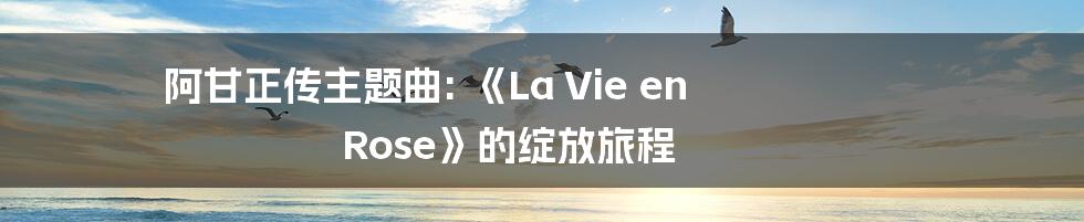 阿甘正传主题曲: 《La Vie en Rose》的绽放旅程