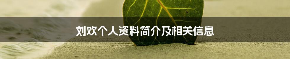 刘欢个人资料简介及相关信息