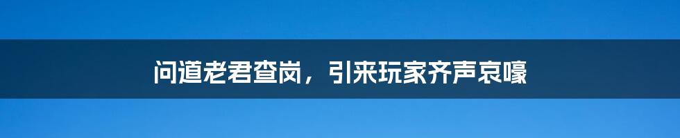 问道老君查岗，引来玩家齐声哀嚎