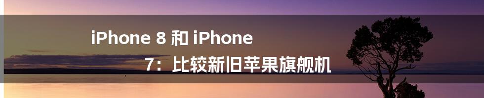 iPhone 8 和 iPhone 7：比较新旧苹果旗舰机