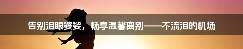 告别泪眼婆娑，畅享温馨离别——不流泪的机场