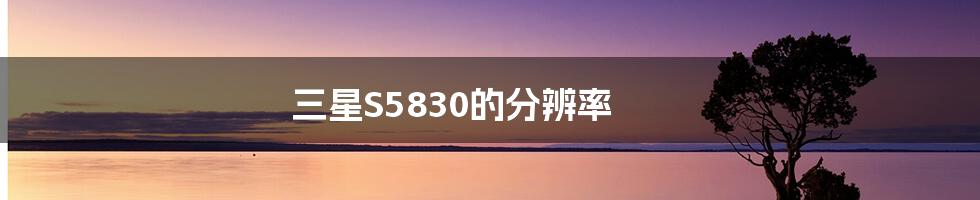 三星S5830的分辨率