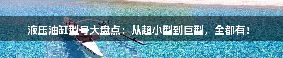 液压油缸型号大盘点：从超小型到巨型，全都有！