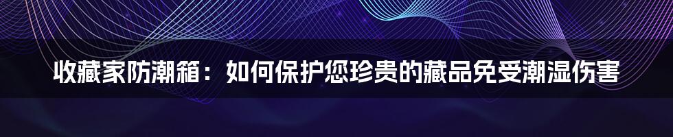 收藏家防潮箱：如何保护您珍贵的藏品免受潮湿伤害