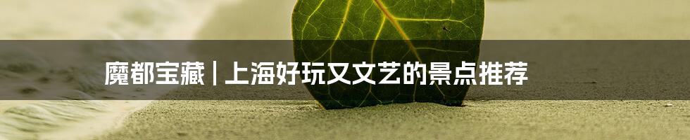 魔都宝藏 | 上海好玩又文艺的景点推荐