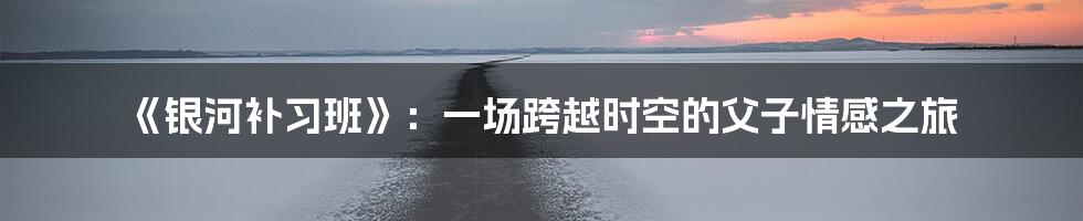 《银河补习班》：一场跨越时空的父子情感之旅