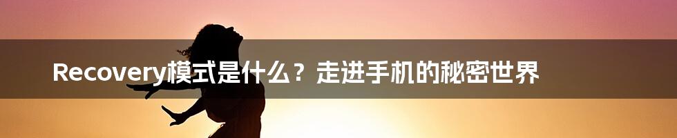 Recovery模式是什么？走进手机的秘密世界