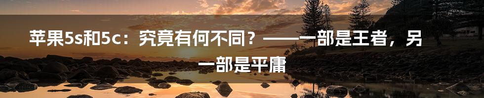 苹果5s和5c：究竟有何不同？——一部是王者，另一部是平庸