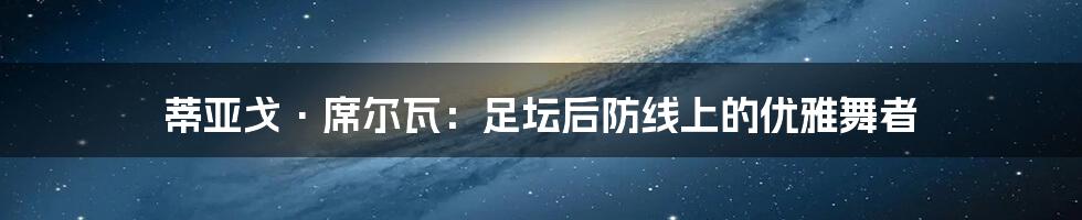 蒂亚戈·席尔瓦：足坛后防线上的优雅舞者