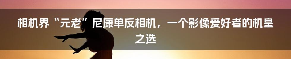 相机界“元老”尼康单反相机，一个影像爱好者的机皇之选