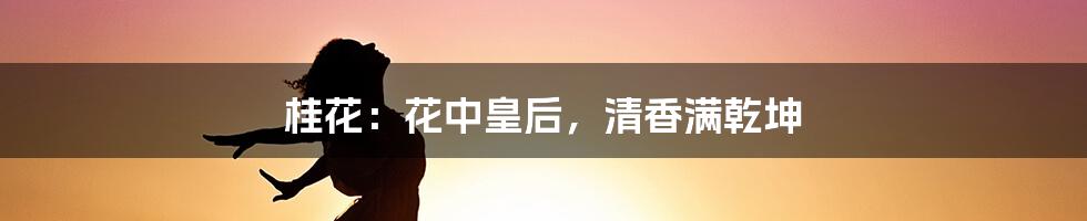 桂花：花中皇后，清香满乾坤