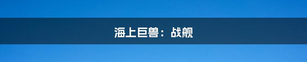 海上巨兽：战舰