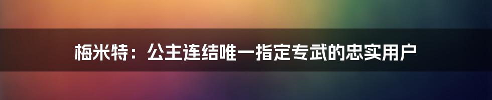 梅米特：公主连结唯一指定专武的忠实用户