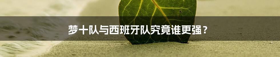 梦十队与西班牙队究竟谁更强？