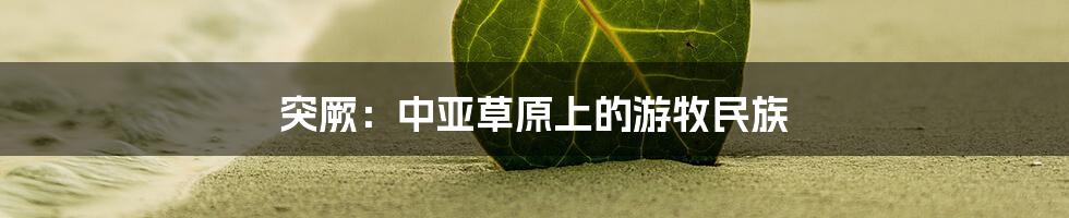 突厥：中亚草原上的游牧民族