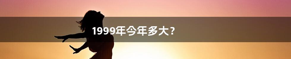 1999年今年多大？