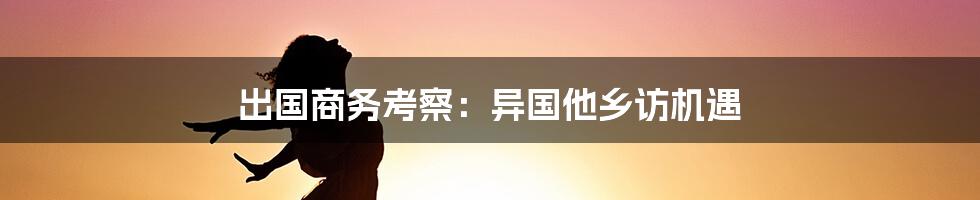 出国商务考察：异国他乡访机遇