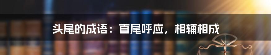 头尾的成语：首尾呼应，相辅相成