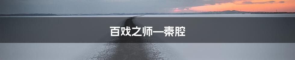 百戏之师—秦腔