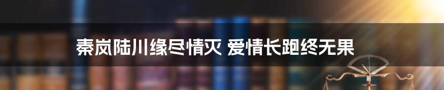 秦岚陆川缘尽情灭 爱情长跑终无果