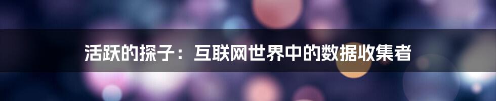 活跃的探子：互联网世界中的数据收集者