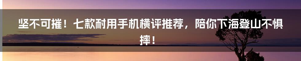 坚不可摧！七款耐用手机横评推荐，陪你下海登山不惧摔！