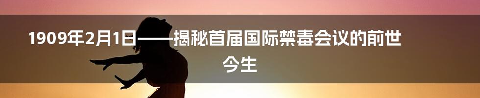 1909年2月1日——揭秘首届国际禁毒会议的前世今生