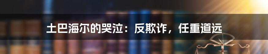 土巴海尔的哭泣：反欺诈，任重道远