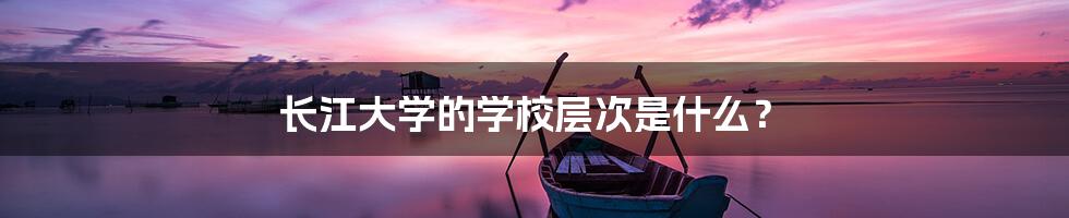 长江大学的学校层次是什么？