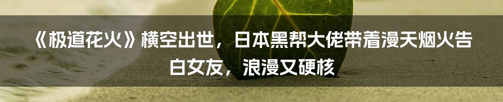 《极道花火》横空出世，日本黑帮大佬带着漫天烟火告白女友，浪漫又硬核