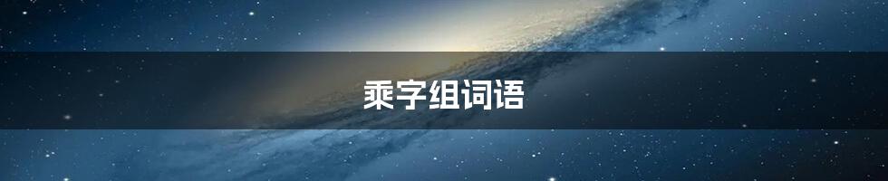 乘字组词语