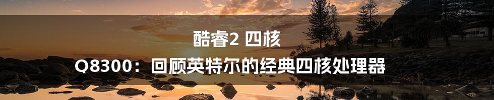 酷睿2 四核 Q8300：回顾英特尔的经典四核处理器