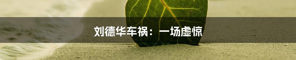 刘德华车祸：一场虚惊