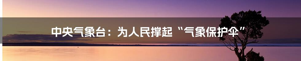 中央气象台：为人民撑起“气象保护伞”