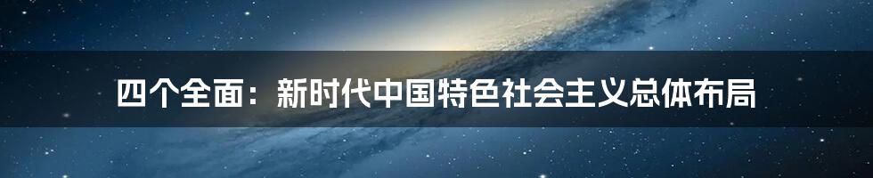 四个全面：新时代中国特色社会主义总体布局