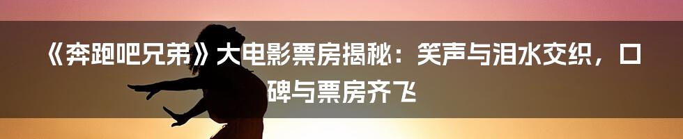 《奔跑吧兄弟》大电影票房揭秘：笑声与泪水交织，口碑与票房齐飞