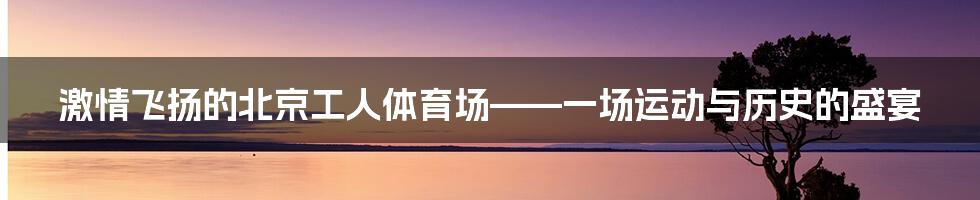 激情飞扬的北京工人体育场——一场运动与历史的盛宴