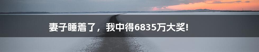 妻子睡着了，我中得6835万大奖!