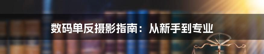 数码单反摄影指南：从新手到专业