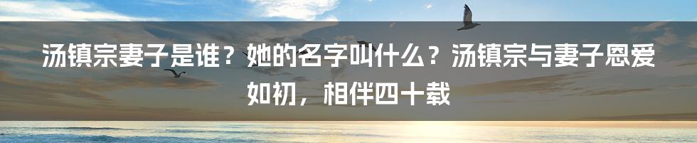 汤镇宗妻子是谁？她的名字叫什么？汤镇宗与妻子恩爱如初，相伴四十载