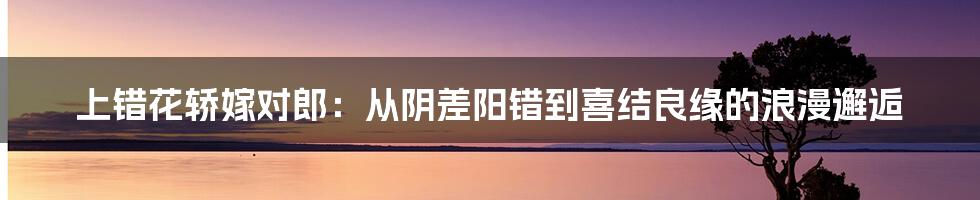 上错花轿嫁对郎：从阴差阳错到喜结良缘的浪漫邂逅