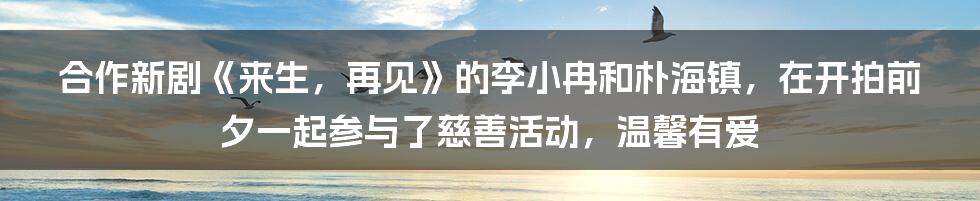 合作新剧《来生，再见》的李小冉和朴海镇，在开拍前夕一起参与了慈善活动，温馨有爱