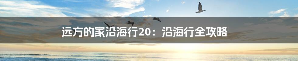 远方的家沿海行20：沿海行全攻略