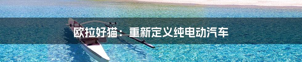 欧拉好猫：重新定义纯电动汽车