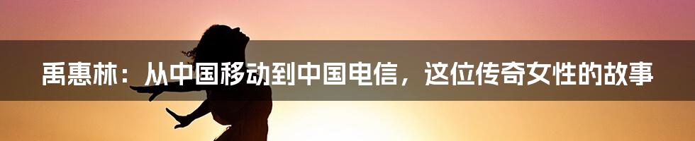 禹惠林：从中国移动到中国电信，这位传奇女性的故事